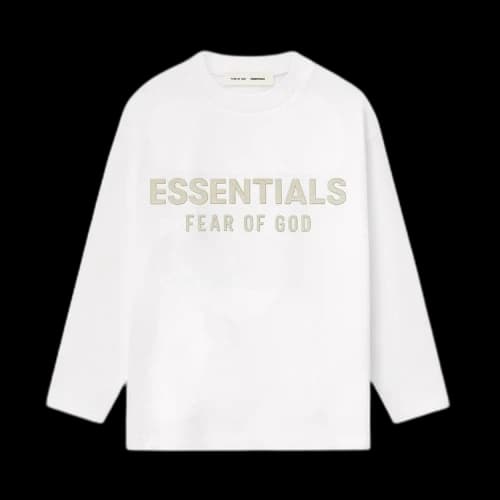Fear of God Essentials Kids Classic Long Sleeve Tee (FW25) Cloud White