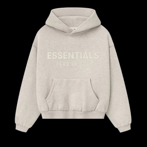 Fear of God Essentials Kids Classic Fleece Hoodie Heather Stone
