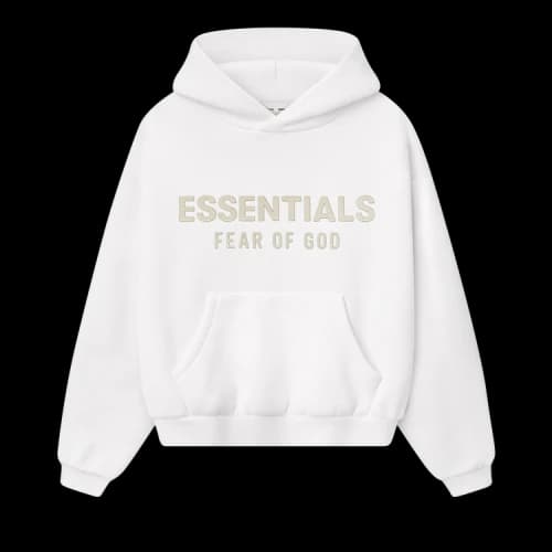 Fear of God Essentials Kids Classic Fleece Hoodie Cloud White