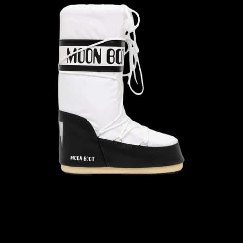 Moon Boot Icon Nylon Boot Black White