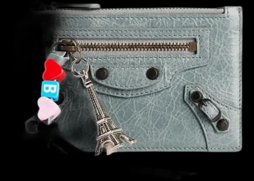 Balenciaga Women's Le City Long Co Ca Card Holder Blue Grey