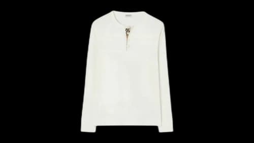 Burberry Henley Ls Shirt Chalk