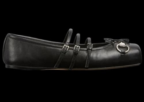 Gucci Horsebit Ballet Flat Black Leather (Women's)