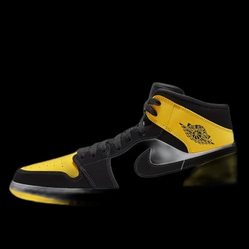 Jordan 1 Mid Yellow Toe Black