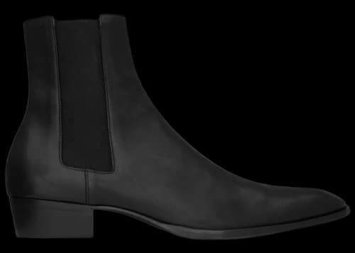 Saint Laurent Stanton Chelsea Boots Black Grained Leather