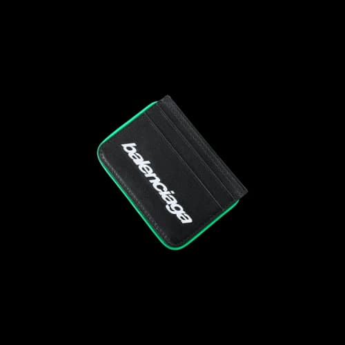 Balenciaga Black/Vivid Green Balenciaga Biker Card Holder Bag Black/Vivid Green