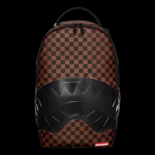 Sprayground Clear Rubber Sharks In Paris DLXSV Backpack Brown/Black