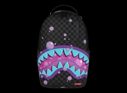 Sprayground Purple Slime Shark Backpack Black