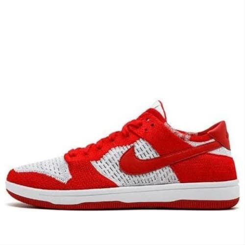 Nike Dunk Low Flyknit University Red Wolf Grey