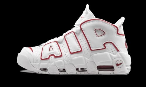 Nike Air More Uptempo White Varsity Red Outline