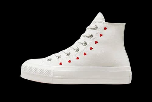 Converse Chuck Taylor All Star Lift Hi White Red (Women's)