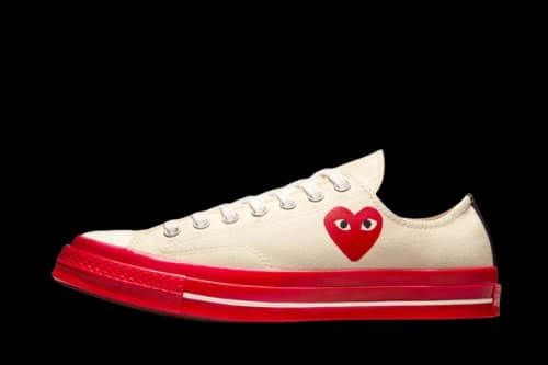 Converse Chuck Taylor All Star 70 Ox Comme des Garcons PLAY Egret Red Midsole
