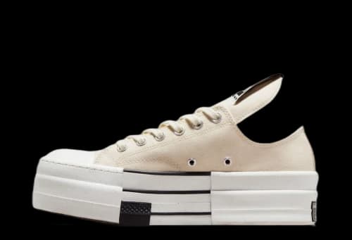 Converse DRKSHDW Chuck Taylor All Star DBL DRKSTAR Ox Rick Owens DRKSTAR Natural Ivory