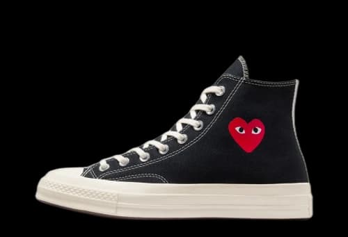Converse Chuck Taylor All Star 70 Hi Comme des Garcons PLAY Single Heart Black