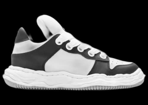 Maison Mihara Yasuhiro Wayne Low Leather Puffer Black White