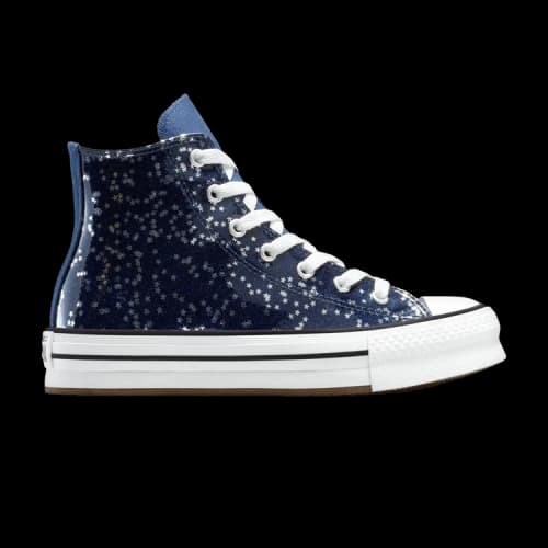 Converse Chuck Taylor All Star EVA Lift Platform High GS 'Navy Star Glitter'