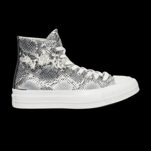 Converse Chuck Taylor All Star First String High Snakeskin Snow White Black