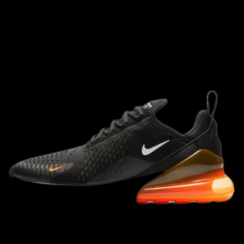 Nike Air Max 270 Black White Total Orange
