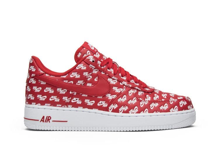 Nike Air Force 1 Low All Over Logo Red