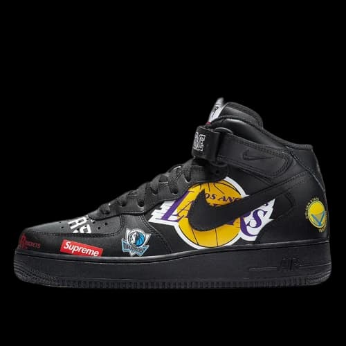 Nike Air Force 1 Mid Supreme NBA Black