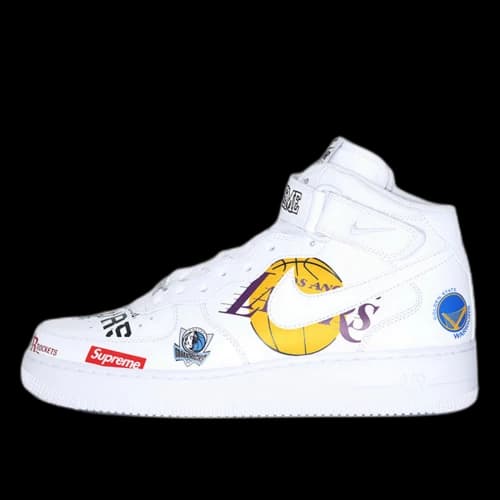 Nike Air Force 1 Mid Supreme NBA White