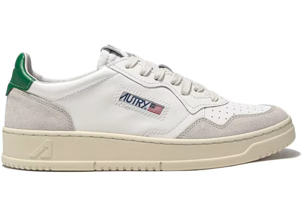 Autry Medalist Leather Low White Amazon Beige