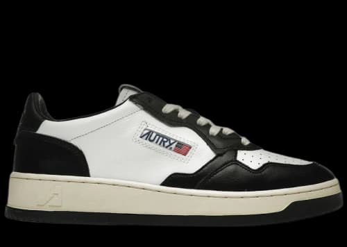 Autry Medalist Leather Low Black White