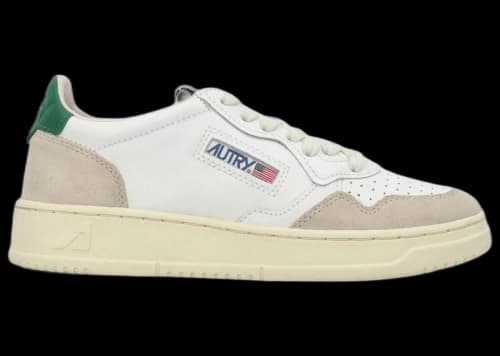 Autry Medalist Leather Low White Amazon Beige (Women's)