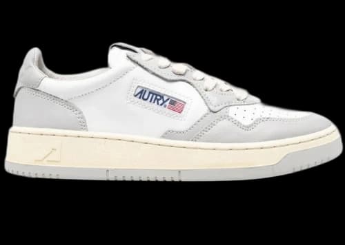 Autry Medalist Leather Low White Grey (Women's)