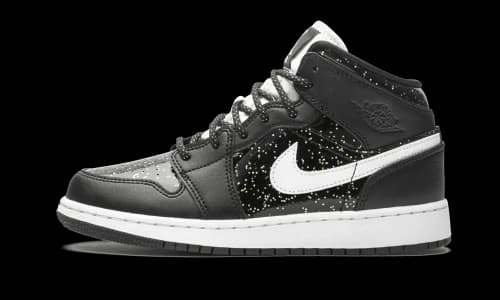 Jordan 1 Mid Black Speckle (GS)