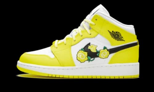 Jordan 1 Mid Dynamic Yellow Floral (GS)