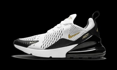 Nike Air Max 270 White Metallic Gold Black