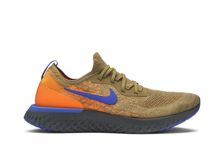 Nike Epic React Flyknit Golden Beige Racer Blue