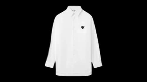 Comme des Garcons PLAY Heart Emblem Shirt White