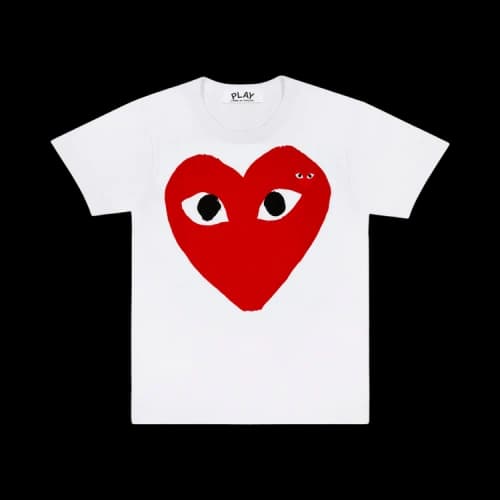 Comme des Garcons Play Red Heart Emblem T-shirt White