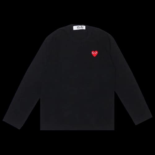 Comme des Garcons Play Red Emblem L/S T-shirt Black