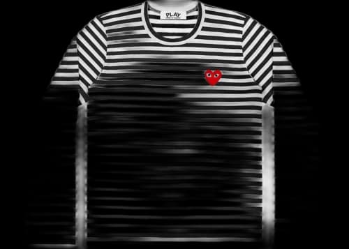 Comme des Garcons Play Striped Long Sleeve T-shirt Black/White