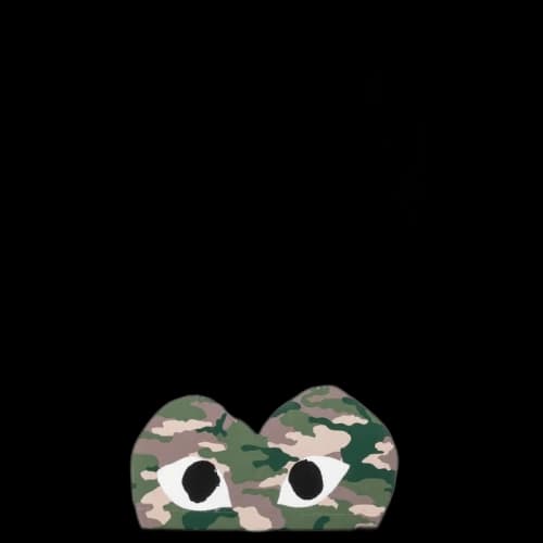 Comme des Garcons Play Camouflage Edge Heart T-shirt White
