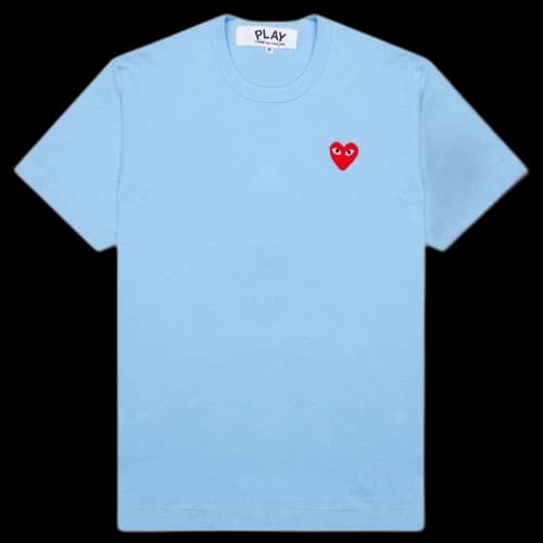 Comme des Garcons Play Pastelle Red Emblem T-shirt Blue