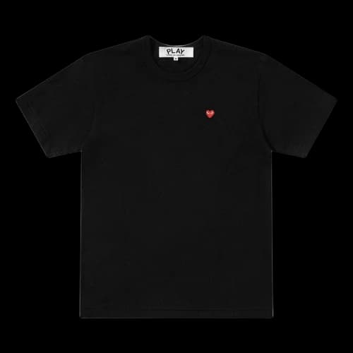 Comme des Garcons Play Small Red Heart T-shirt Black