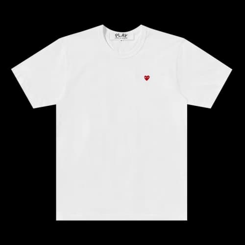 Comme des Garcons Play Mini Embroidered Heart T-shirt White