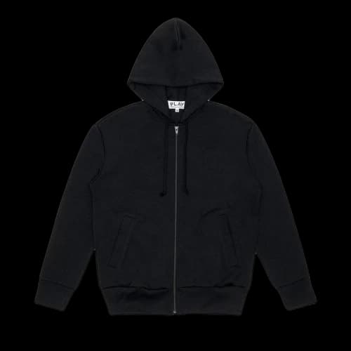 Comme des Garçons PLAY Back Emblem Zip Hoodie 'Black'
