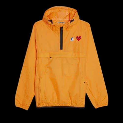 Comme des Garçons PLAY x K Way Half Zip Jacket 'Orange'