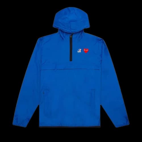 Comme des Garçons PLAY x K Way Half Zip Jacket 'Blue'