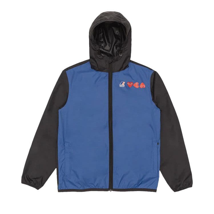 Comme des Garcons x K-Way Hood Rain Jacket Blue