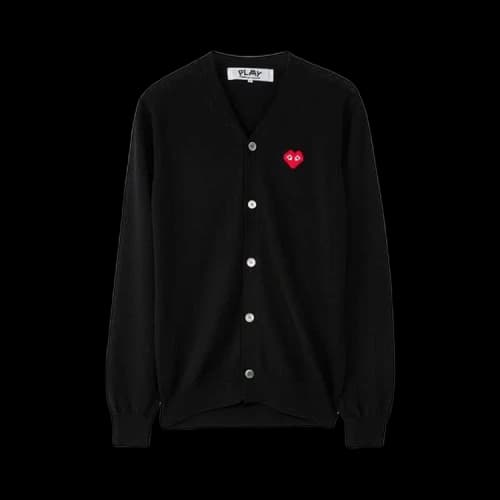 Comme des Garcons x Invader Pixelwappen Cardigan Black