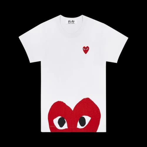 Comme des Garcons PLAY Play Red Half Heart T-shirt White