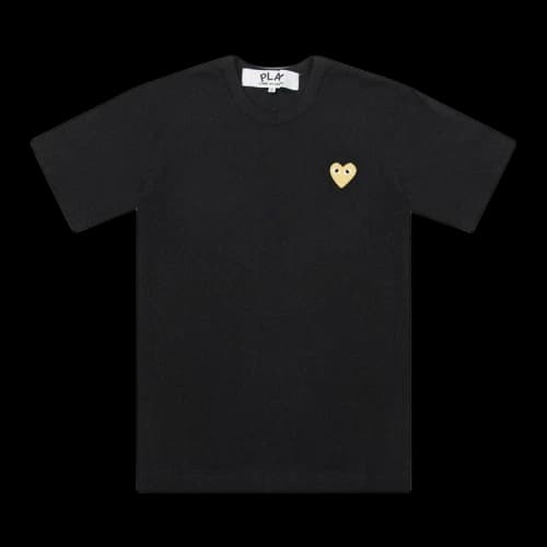 Comme des Garcons PLAY Play Gold Heart T-shirt Black