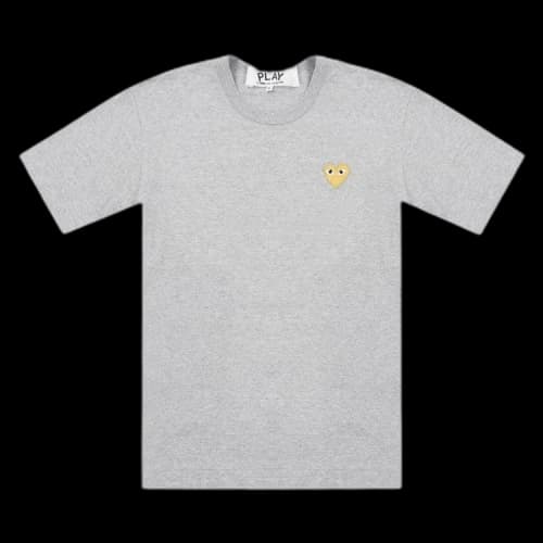 Comme des Garcons PLAY Play Gold Heart T-shirt Grey