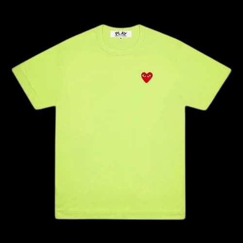 Comme des Garcons PLAY Play Pastelle Red Emblem T-shirt Green